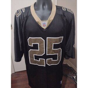Reebok New Orleans Saints Jersey Mens Size 2XL Black Reggie Bush #25 On Field